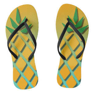 Tropical Summer Pineapple Flip Flops