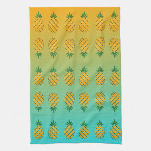 Tropical Summer Pineapple Kitchen Towel