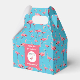 Tropical Summer Pink Flamingo Pattern Birthday Favour Box