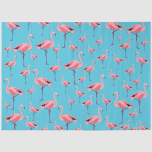 Tropical Summer Pink Flamingo Pattern Tissue Paper