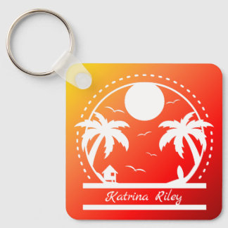 Tropical Summer (red-orange-yellow gradient) Keych Key Ring