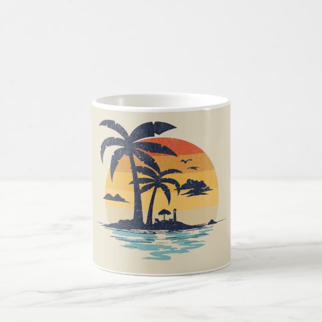 Tropical summer scene coffee mug (Center)