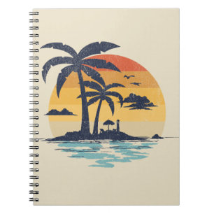 Tropical summer scene notebook