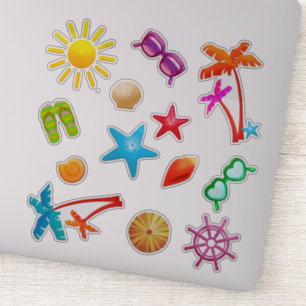 Tropical Summer Scrapbook Party Favour Shaped 