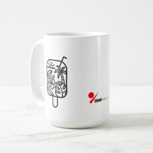 Tropical Summer Sips Coffee Mug Minimalist Line