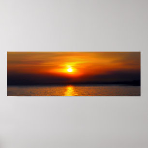 tropical summer sunset poster