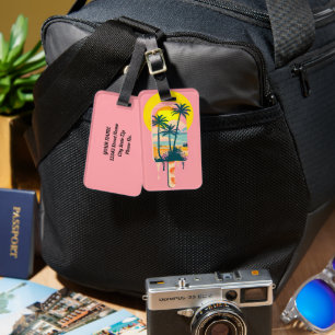 Tropical Summer Sunset Sweets Paradise Luggage Tag