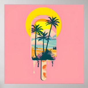 Tropical Summer Sunset Sweets Paradise Poster