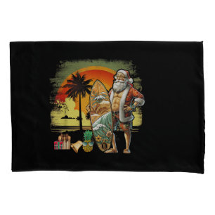 Tropical Summer Surfing Santa Claus 6 Pack Christm Pillowcase