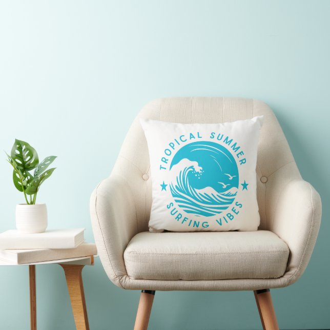 Tropical Summer Surfing Vibes Cushion (Chair)