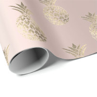 Tropical Summer Time Pineapple Fruits Rose Blush