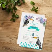 Tropical Summer Toucan Blue Birthday Party