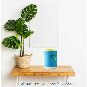 Tropical Summer Two-Tone Coffee Mug