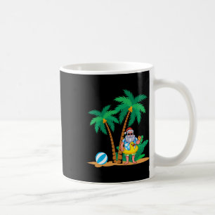 Tropical Summer Vacation Funny Santa Claus Christm Coffee Mug