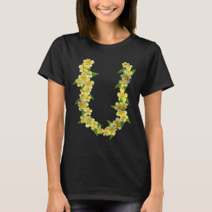 Tropical Summer Vacation Hawaiian Flower Chain Lei T-Shirt