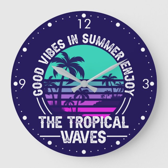 Tropical Summer Vibes-82646 Large Clock (Front)