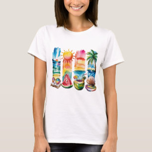 Tropical Summer Vibes – Retro Beach Shirt