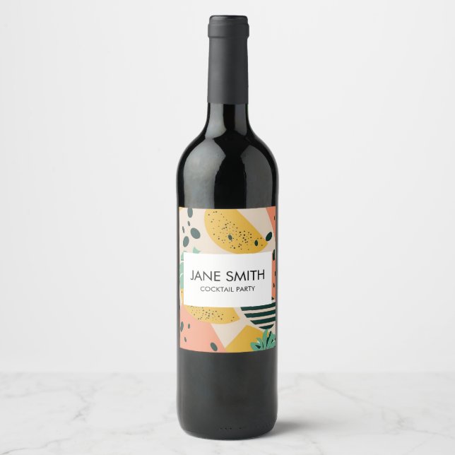 Tropical & Summer Vibes Wine Label (Front)