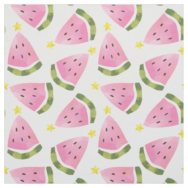 Tropical Summer Watermelon Christmas Pattern Yard Fabric (Swatch)