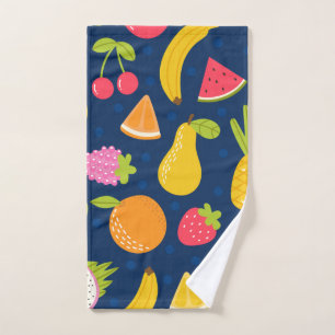 Tropical Summer Waves Beach Party Pattern Hand Towel