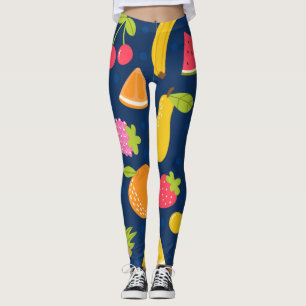 Tropical Summer Waves Beach Party Pattern Leggings