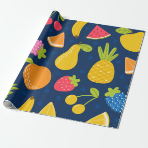 Tropical Summer Waves Beach Party Pattern Wrapping Paper