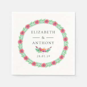 Tropical Summer Wedding Napkin