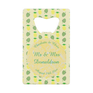 Tropical Summer Wedding Pineapple and Palm Leaves