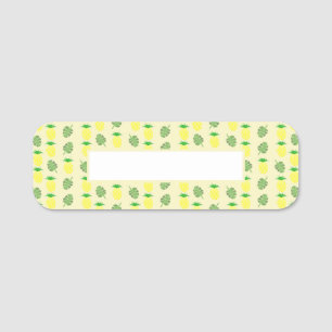 Tropical Summer Wedding Pineapple and Palm Leaves Name Tag