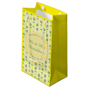 Tropical Summer Wedding Pineapple and Palm Leaves Small Gift Bag