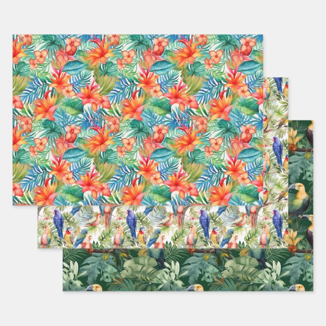 Tropical Summer wrapping paper (Set)