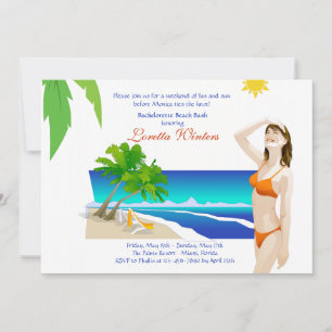 Tropical Sun Bachelorette Party Invitation