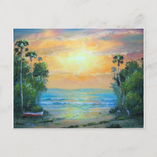 Tropical Sunny Beach Postcard