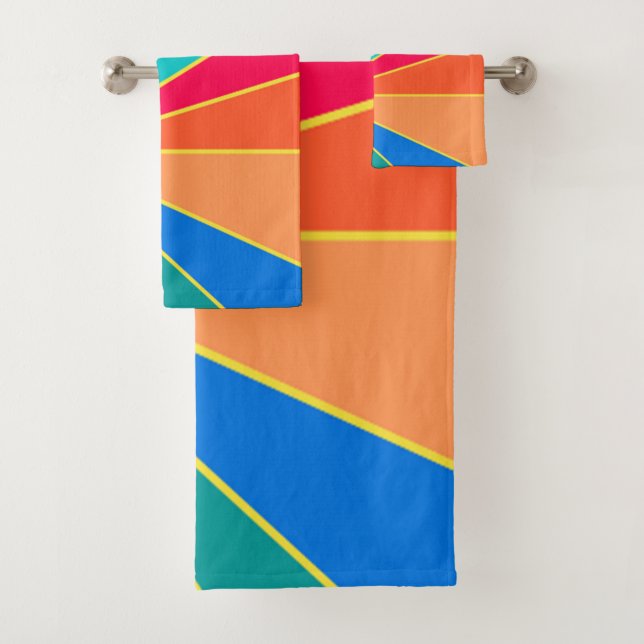 Tropical Sunrise Bath Towel Set (Insitu)