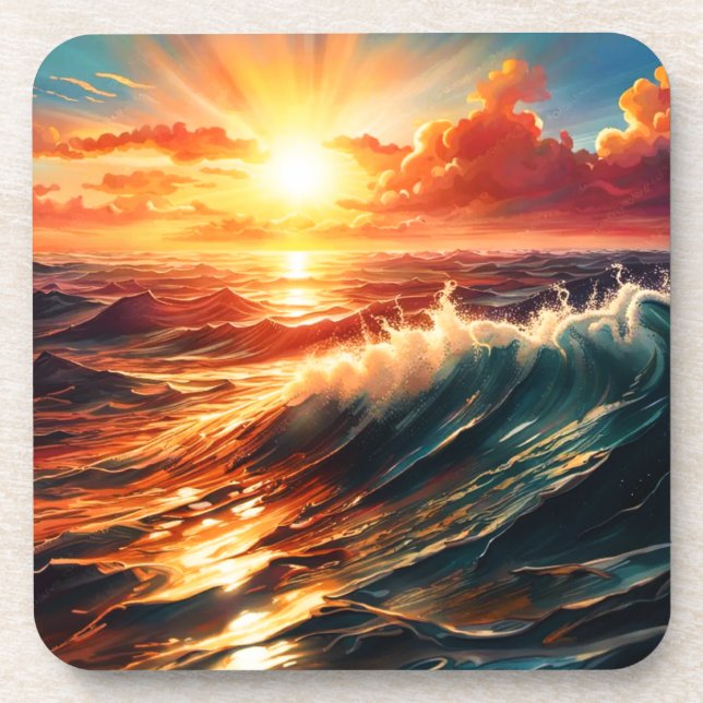 Tropical Sunrise Coaster (Front)