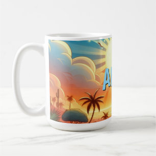 Tropical Sunrise Personalised  Coffee Mug