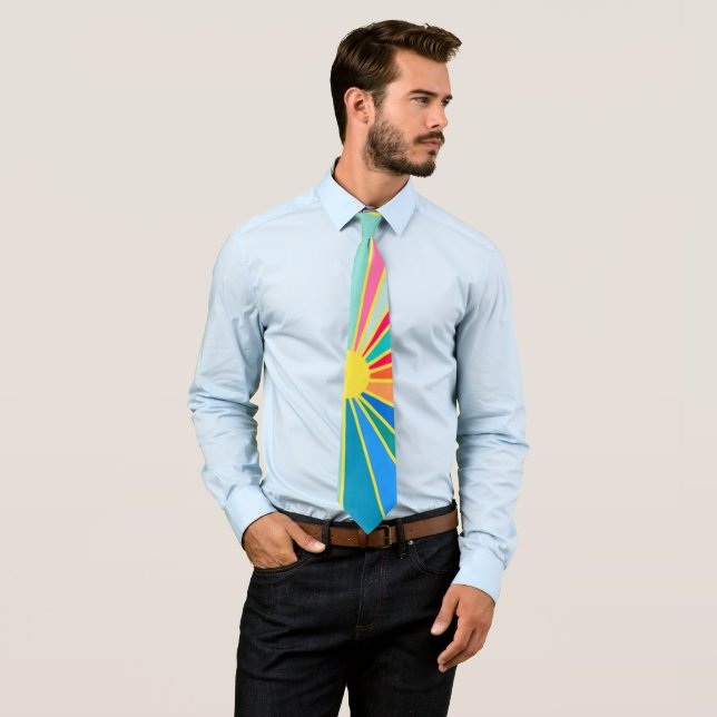 Tropical Sunrise Tie (In Situ)
