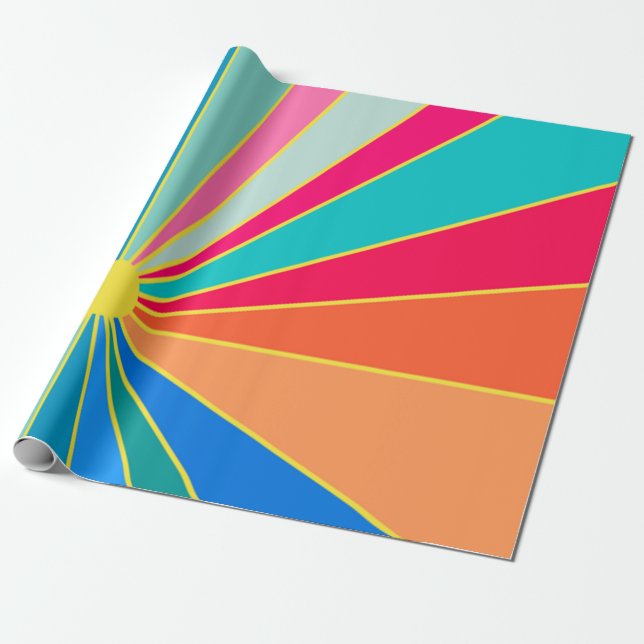 Tropical Sunrise  Wrapping Paper (Unrolled)