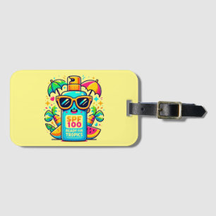Tropical Sunscreen Fun  Luggage Tag
