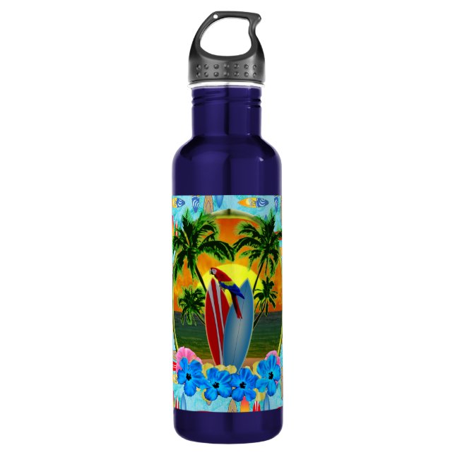Tropical Sunset 710 Ml Water Bottle (Front)