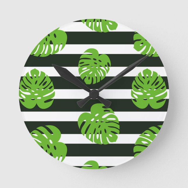 Tropical Sunset Art Round Clock (Front)