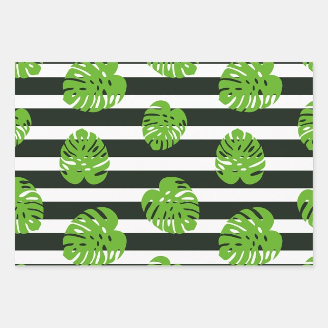 Tropical Sunset Art Wrapping Paper Sheet (Front)