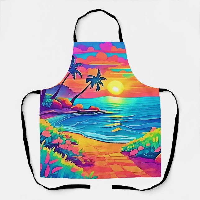 Tropical Sunset Beach Apron (Front)