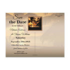 Tropical Sunset Beach Save the Date Postcard