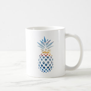 Tropical Sunset Beach Scene Pineapple Coffee Mug