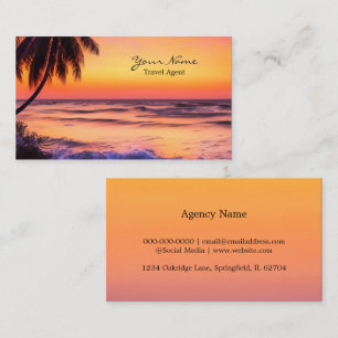 Tropical Sunset Business Card
