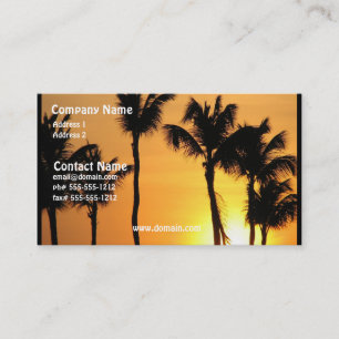 Tropical Sunset Business Card