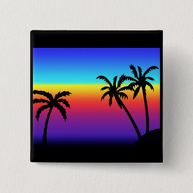 Tropical Sunset Button (Front)