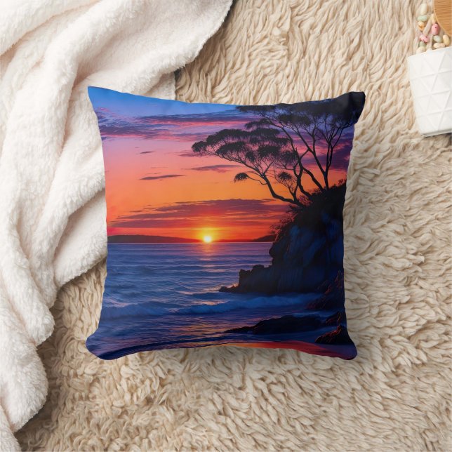 Tropical Sunset Cushion (Blanket)