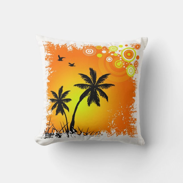 Tropical sunset cushion (Front)
